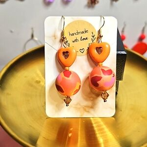 Cute Heart Earrings 🧡